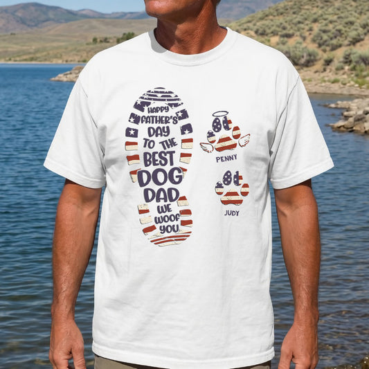 UPST39 Happy Father's Day To The Best Dog Dad - Personalized Custom T-shirt Hoodie