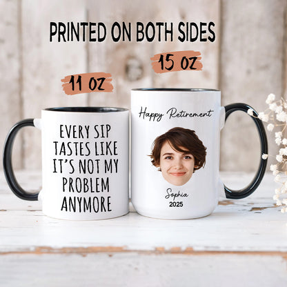 PSTM02 Happy Retirement - Personalized Custom Coffee Mug