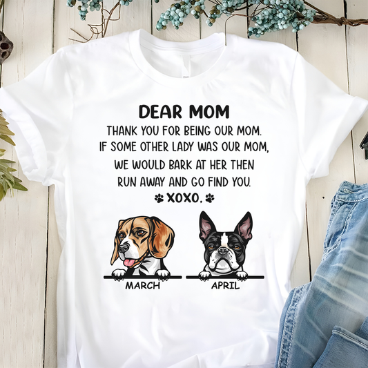 Miah1474 Dear Mom Thank You For Being My Mom XoXo-Personalized Custom T-shirt