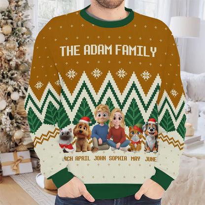 PSTS39 Fur Family Christmas - Personalized Custom Sweater