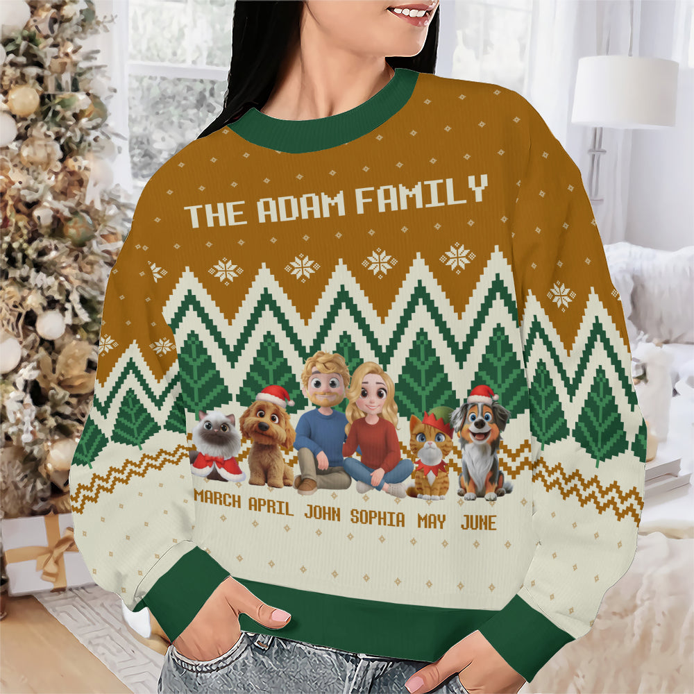 PSTS39 Fur Family Christmas - Personalized Custom Sweater