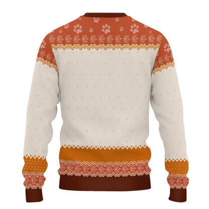 PSTS20 Dog Dad Autumn Leave - Personalized Custom Sweater