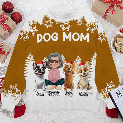 PSTS66 Dog Mom Christmas - Personalized Custom Sweater