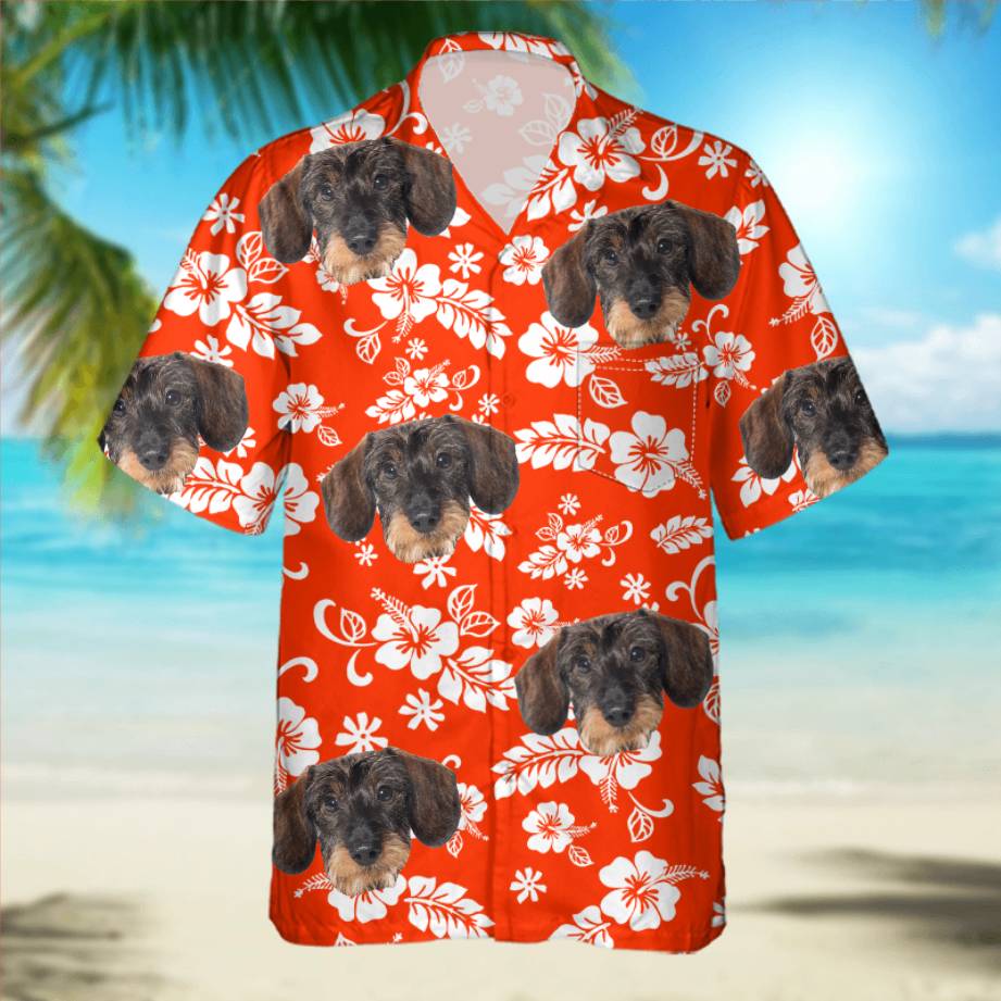 PSH02 Personalized Photo Upload Dog Lover Hawaiian Shirt