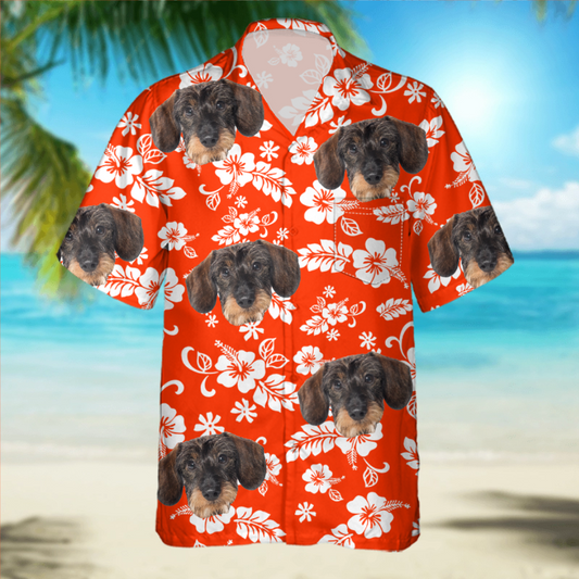 PSH02 Personalized Photo Upload Dog Lover Hawaiian Shirt