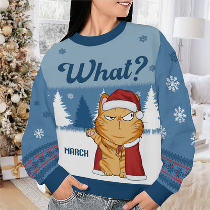 PSTS50 What Grumpy Cat Xmas - Personalized Custom Sweater