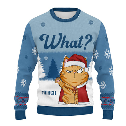 PSTS50 What Grumpy Cat Xmas - Personalized Custom Sweater