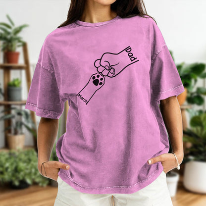 ETT3051 The Road To My Heart Is Paved With Paw Prints - Personalized Custom Washed T-shirt