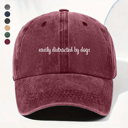 PSC11 Easily Distracted By Dogs - Wash Denim Cap