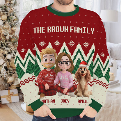 PSTS39 Fur Family Christmas - Personalized Custom Sweater