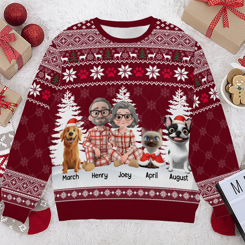 PSTS06 Fur Parents Christmas - Personalized Custom Sweater