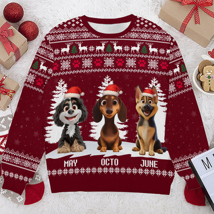 PSTS34 Dog Lover Christmas Pattern - Personalized Custom Sweater