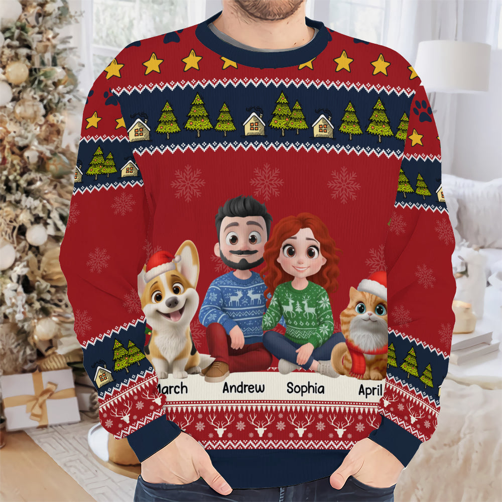 PSTS01 Fur Parents Christmas - Personalized Custom Sweater