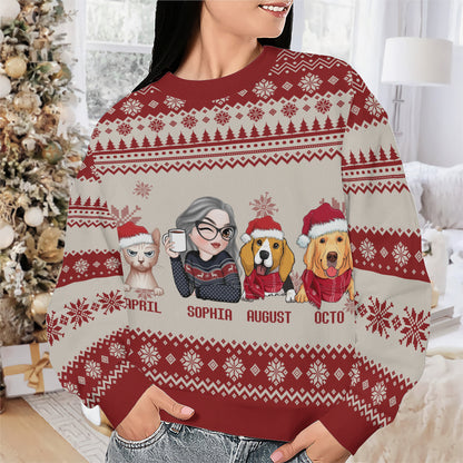 PSTS10 Fur Mom Xmas - Personalized Custom Sweater
