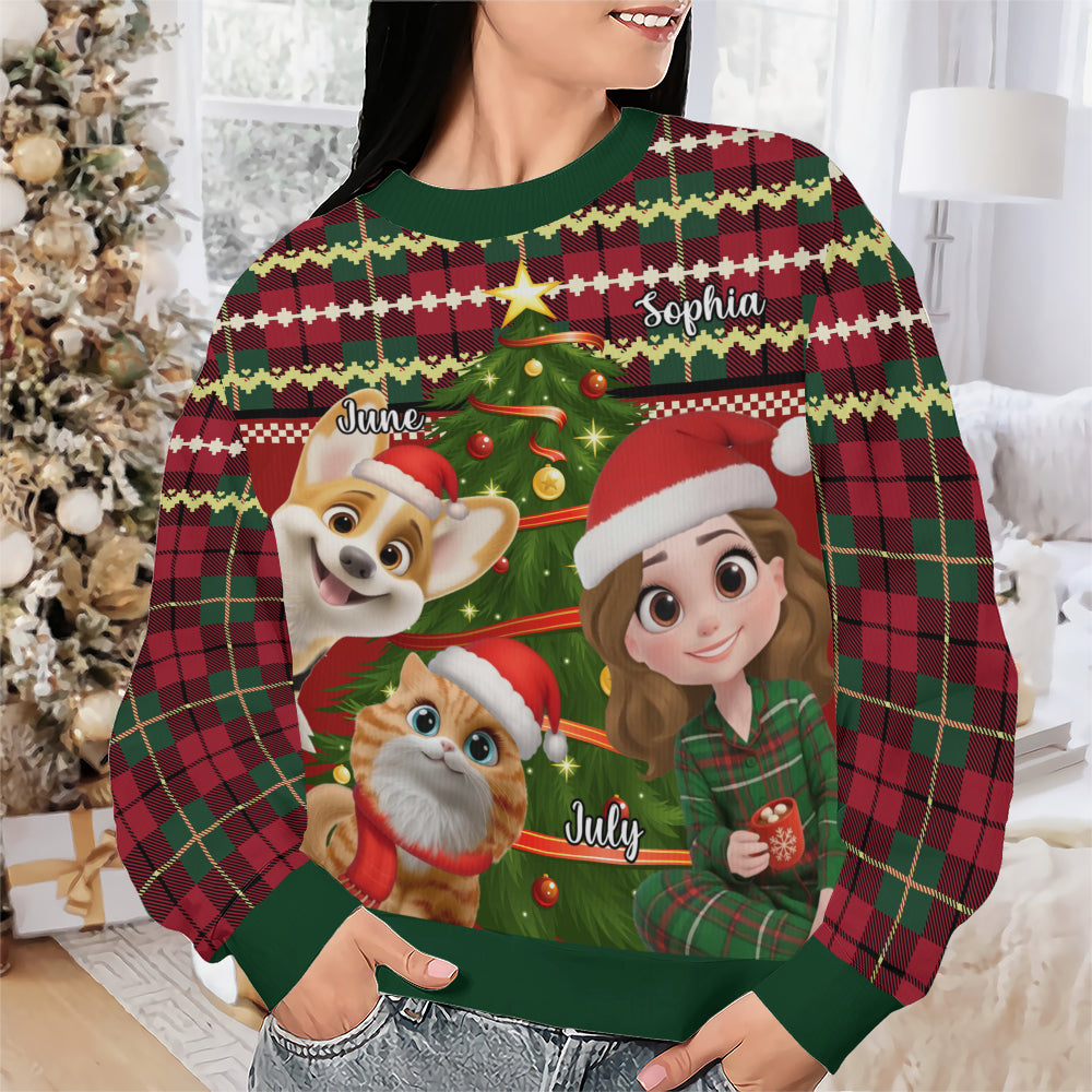 PSTS69 Fur Mom Corner - Personalized Custom Sweater