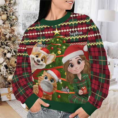 PSTS69 Fur Mom Corner - Personalized Custom Sweater