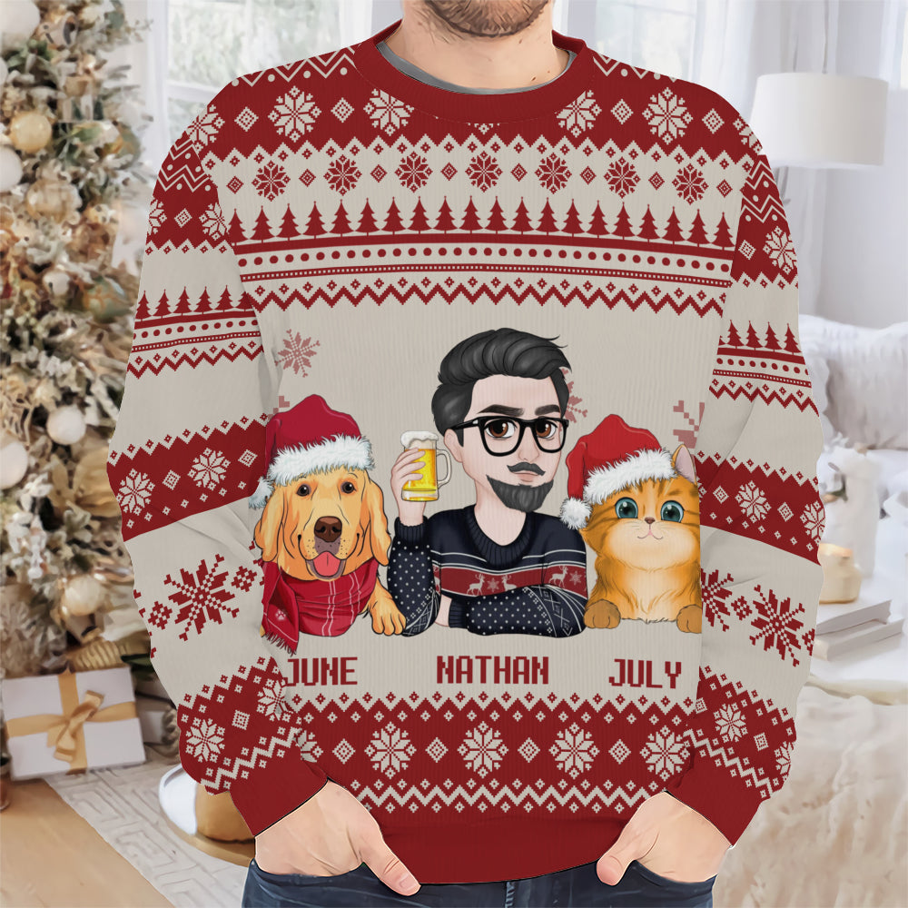 PSTS11 Fur Dad Xmas - Personalized Custom Sweater