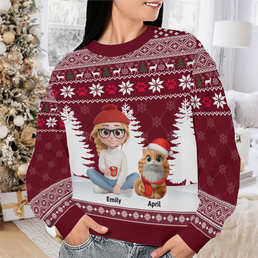 PSTS06 Fur Mom Xmas - Personalized Custom Sweater