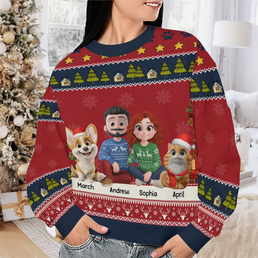 PSTS01 Fur Parents Christmas - Personalized Custom Sweater