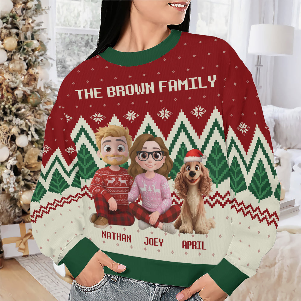 PSTS39 Fur Family Christmas - Personalized Custom Sweater