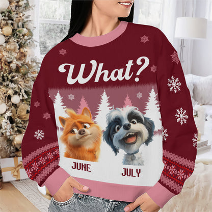 PSTS52 What Grumpy Dog Xmas - Personalized Custom Sweater
