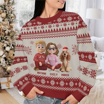 PSTS14 Fur Parents Christmas - Personalized Custom Sweater