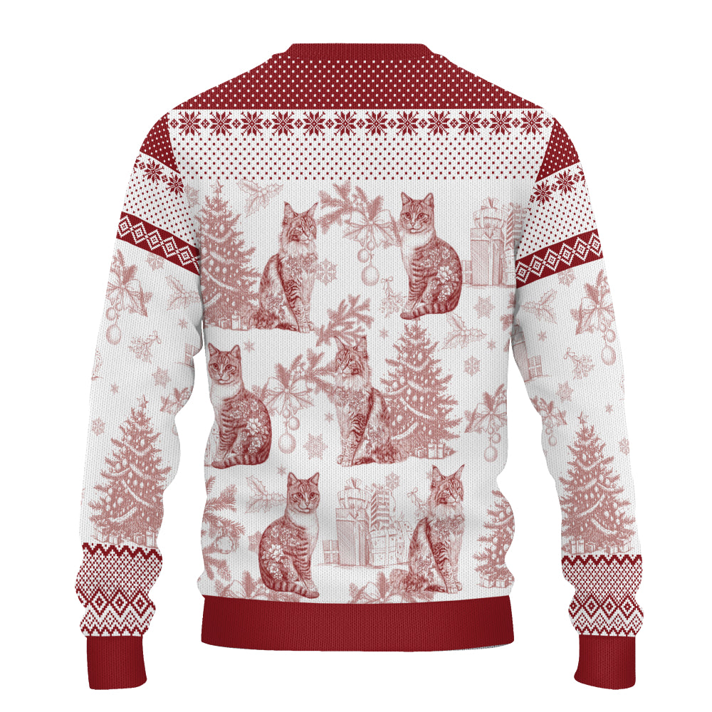 PSTS65 Toile De Jouy French Dog Cat Lover - Personalized Custom Sweater