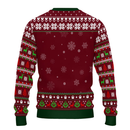 PSTS62 Ho Ho Ho 67 Christmas Cat Dog Lover Photo Upload - Personalized Custom Sweater