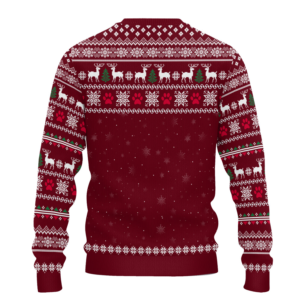 PSTS58 67% Fluff 33% Christmas Spirit Cat Lover - Personalized Custom Sweater