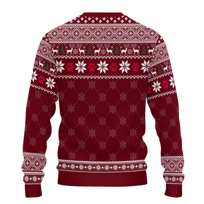 PSTS07 Fur Dad Happy Pawlidays Xmas - Personalized Custom Sweater