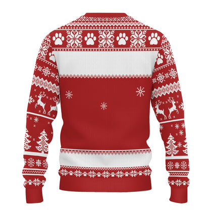 PSTS45 Is This Jolly Enough Grumpy Dog Xmas - Personalized Custom Sweater