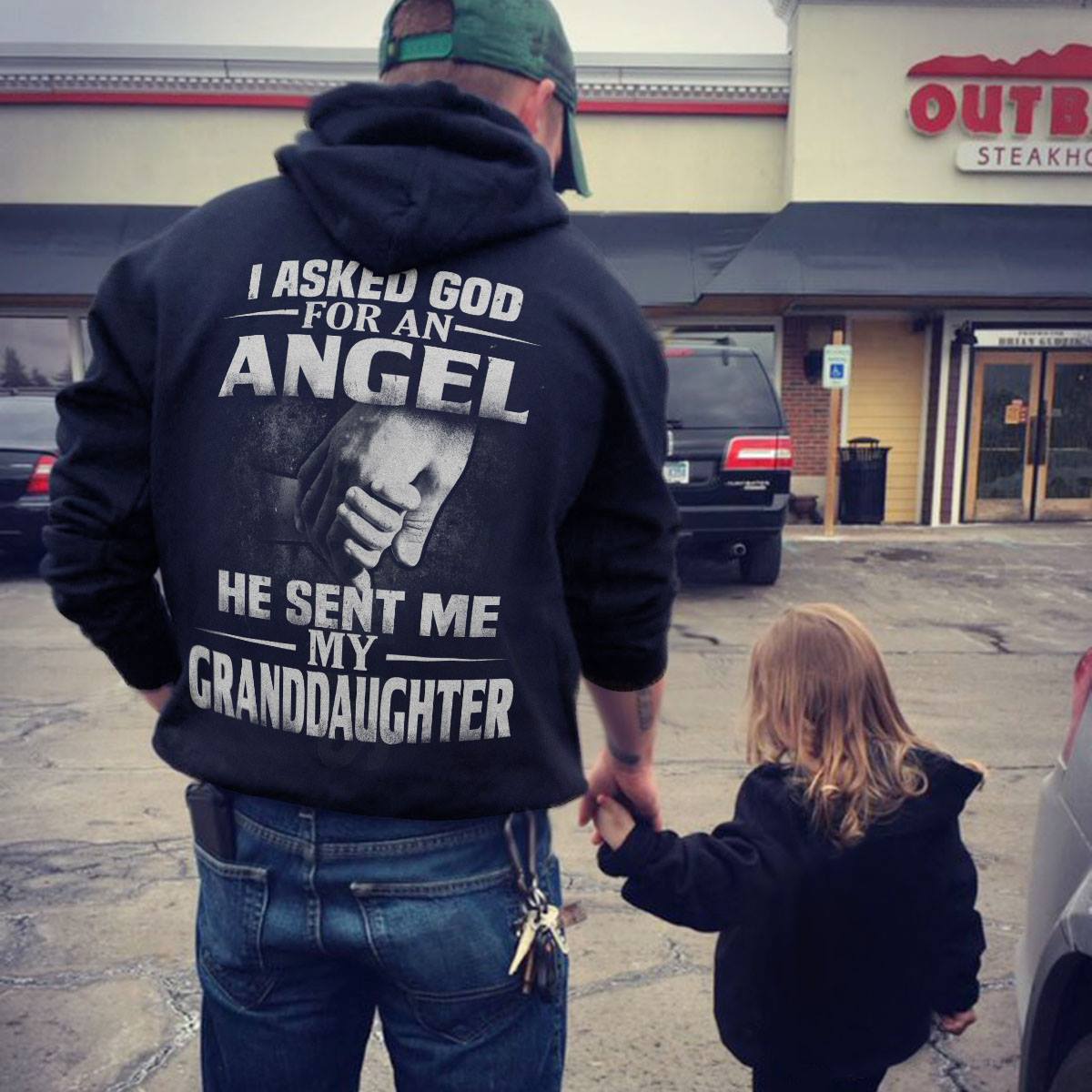 VPST20 I Asked God For An Angel, He Sent Me My Granddaughter - Personalized T-shirt Hoodie