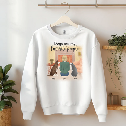 PST26 Dogs Are My Favorite People Woman Back
