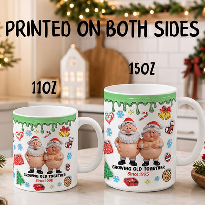 APST01 Growing Old Together Christmas Couple  - 3D Inflated Effect Custom Personalized Mug