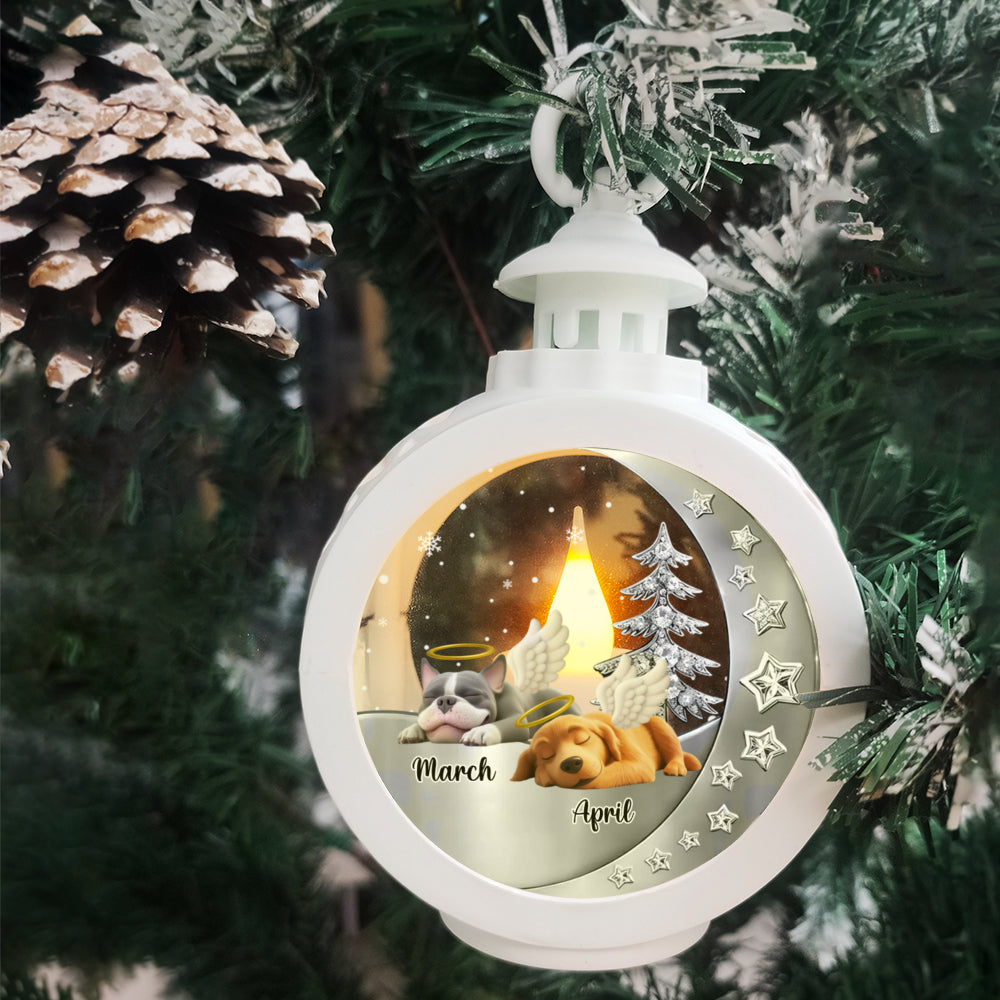 PSTL02 Always Beside You Dog Lover - Personalized Custom 3D Effect Christmas Lantern