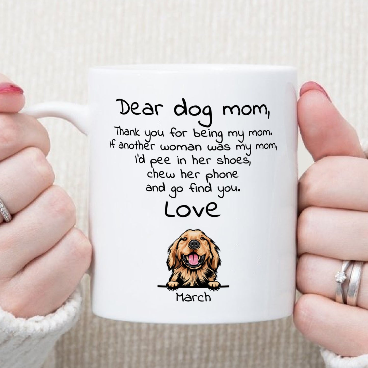 PST91 Dear Dog Dad Dog Mom Dog Parent - White Mug Accent Mug