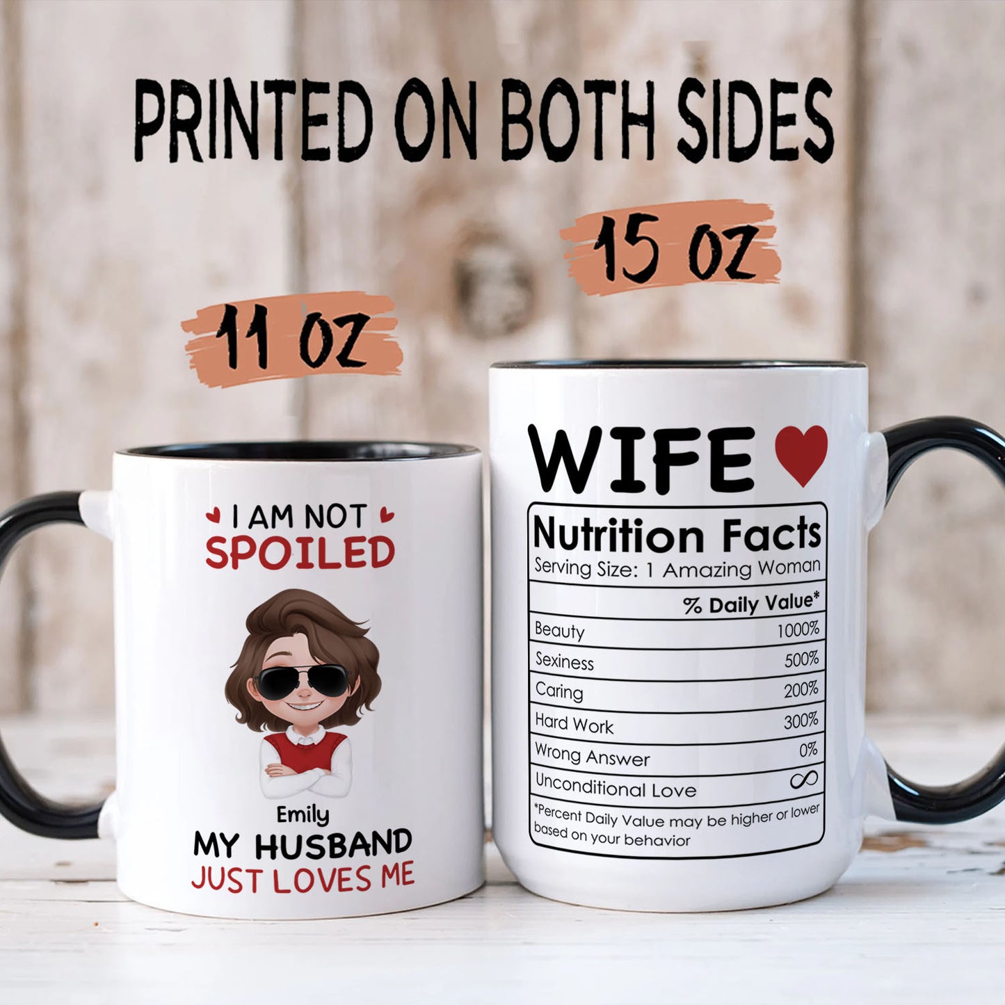 PST123 I'm Not Spoiled My Husband Just Loves Me - White Mug Accent Mug