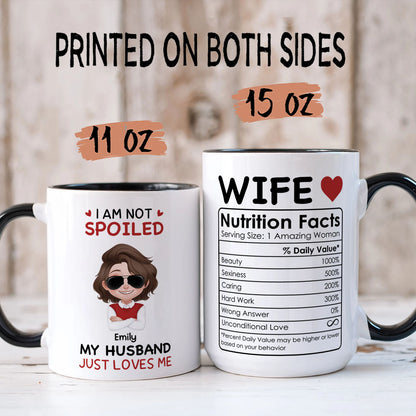 PST123 I'm Not Spoiled My Husband Just Loves Me - White Mug Accent Mug