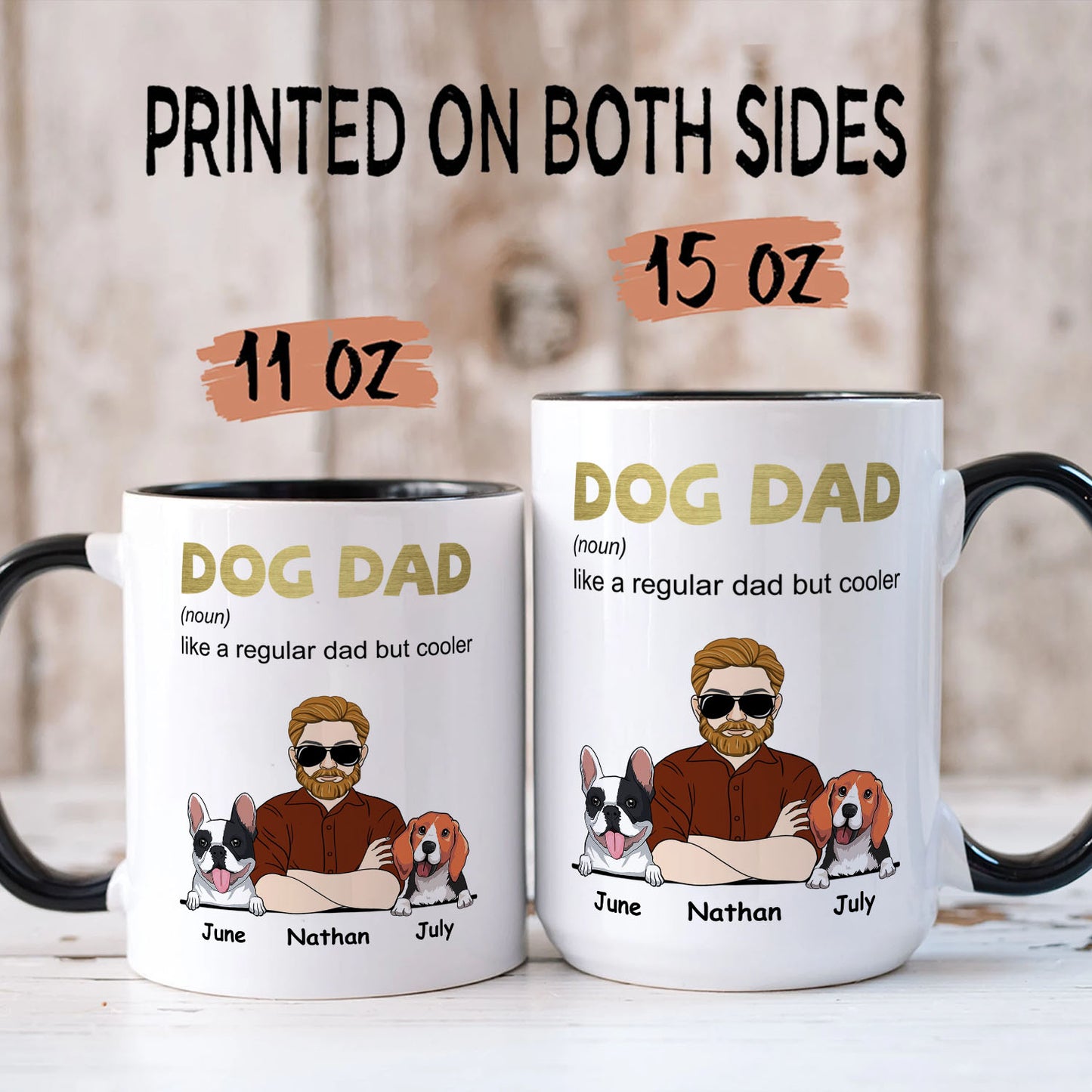 PST113 Cool Dog Dad Definition - White Mug Accent Mug