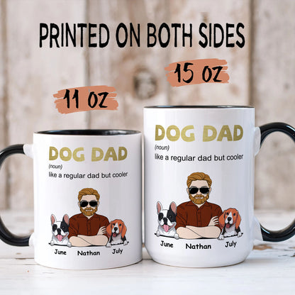 PST113 Cool Dog Dad Definition - White Mug Accent Mug