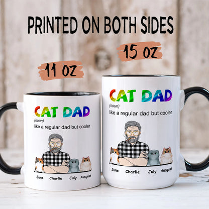 PST111 Cool Cat Dad Definition - White Mug Accent Mug