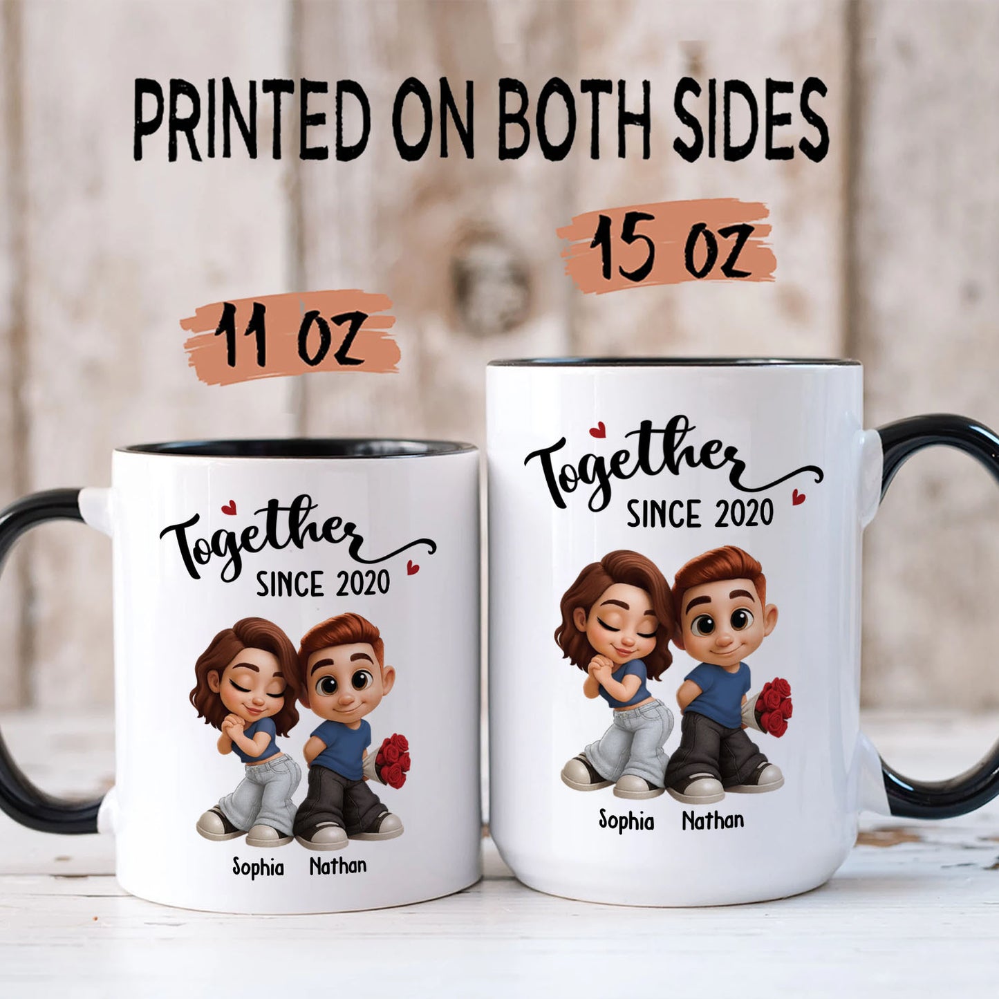 PST98 Couple Together Rose - White Mug Accent Mug