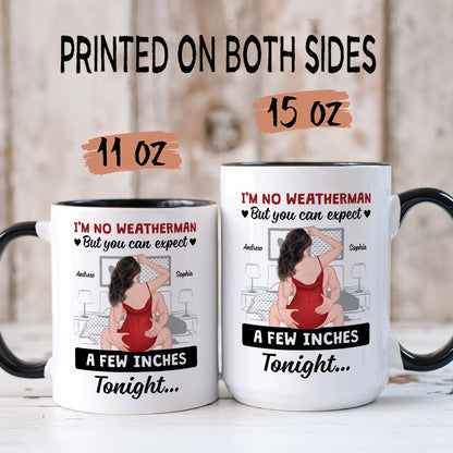 PST103 I'm No Weatherman Funny Couple - White Mug Accent Mug