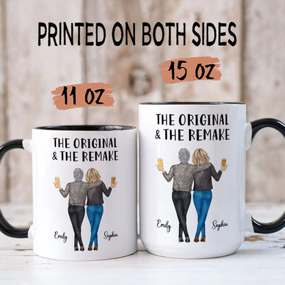PST146 The Original & The Remake - Personalized White Mug Accent Mug