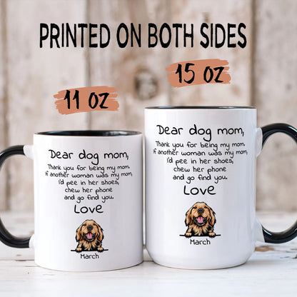 PST91 Dear Dog Dad Dog Mom Dog Parent - White Mug Accent Mug