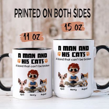 PSTM15 A Man And His Cat - White Mug Accent Mug