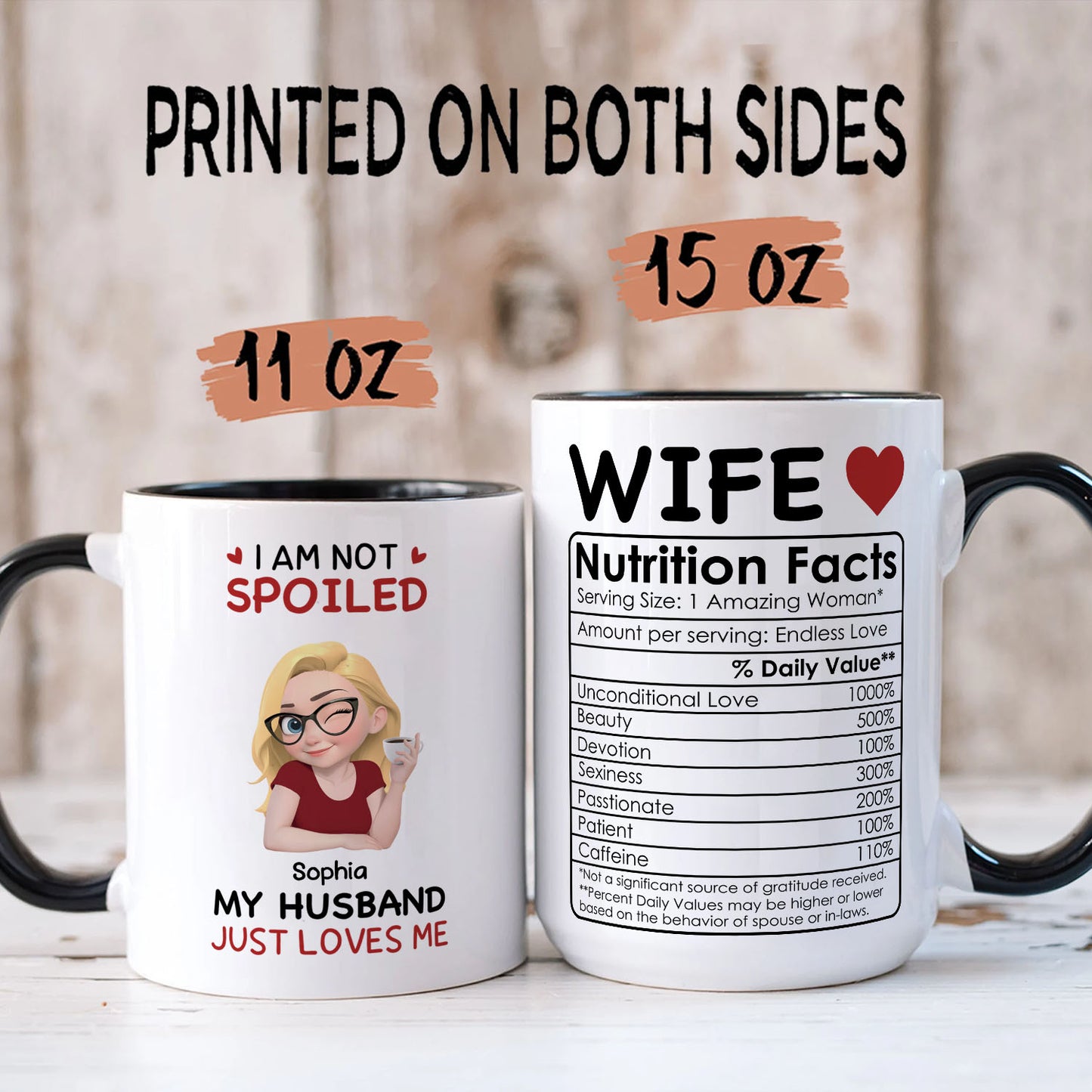 PST152 I'm Not Spoiled My Husband Just Loves Me  - Personalized White Mug Accent Mug