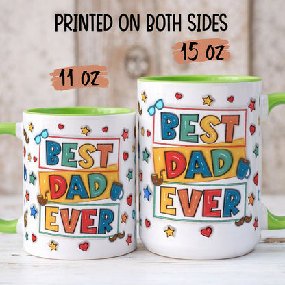 TPST03 Best Dad Ever 3D Inflated Effect - Personalized Mug
