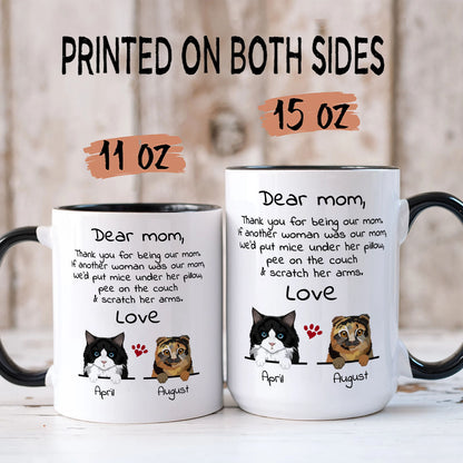 PST93 Dear Cat Dad Cat Mom Cat Parent - White Mug Accent Mug