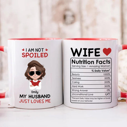 PST123 I'm Not Spoiled My Husband Just Loves Me - White Mug Accent Mug